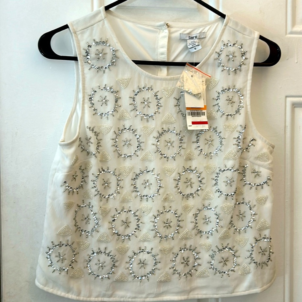 Bar III Beaded Top / NWT